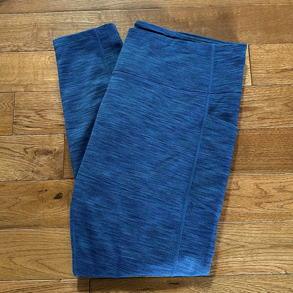 EUC Mondetta Performance Luxury Blue High Waisted Athletic Lightly Lined Legging